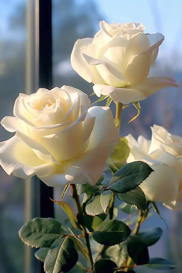 beautiful blooming rose flowers